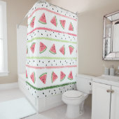 Wassermelone Scheiben: Wasserfarbe gestrichen Naht Duschvorhang (Beispiel)