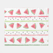 Wassermelone Scheiben: Wasserfarbe gestrichen Naht Fleecedecke (Vorderseite (Horizontal))