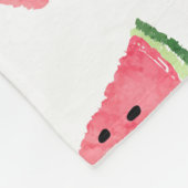 Wassermelone Scheiben: Wasserfarbe gestrichen Naht Fleecedecke (Ecke)