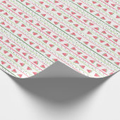 Wassermelone Scheiben: Wasserfarbe gestrichen Naht Geschenkpapier (Ecke)