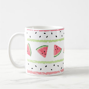 Wassermelone Scheiben: Wasserfarbe gestrichen Naht Kaffeetasse