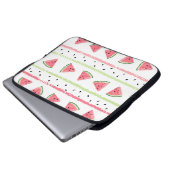 Wassermelone Scheiben: Wasserfarbe gestrichen Naht Laptopschutzhülle (Vorne Knopf)