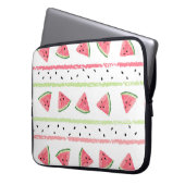 Wassermelone Scheiben: Wasserfarbe gestrichen Naht Laptopschutzhülle (Vorderseite Links)