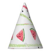 Wassermelone Scheiben: Wasserfarbe gestrichen Naht Partyhütchen (Rechts)