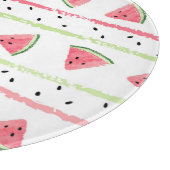 Wassermelone Scheiben: Wasserfarbe gestrichen Naht Schneidebrett (Ecke)