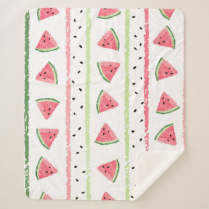 Wassermelone Scheiben: Wasserfarbe gestrichen Naht Sherpadecke
