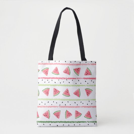Wassermelone Scheiben: Wasserfarbe gestrichen Naht Tasche (Vorderseite)