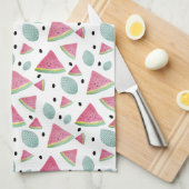 Wassermelone Scheiben Wasserfarbe Handgestrichen Geschirrtuch (Viertel Falte)