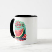 Wassermelone Schmeckt Sommergeschmack Tasse (Vorderseite Links)