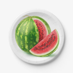 Wassermelone schneiden pappteller