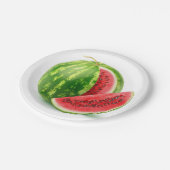 Wassermelone schneiden pappteller (Schrägansicht)