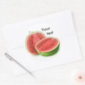 Wassermelone schneiden runder aufkleber (Umschlag)