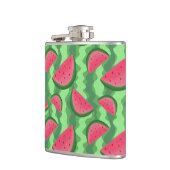 Wassermelone schneidet Muster Flachmann (Links)