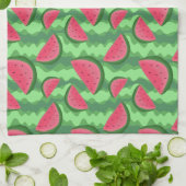 Wassermelone schneidet Muster Handtuch (Gefaltet)