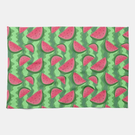 Wassermelone schneidet Muster Handtuch (Horizontal)