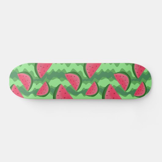 Wassermelone schneidet Muster Skateboard (Horizontal)
