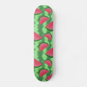 Wassermelone schneidet Muster Skateboard (Vorderseite)