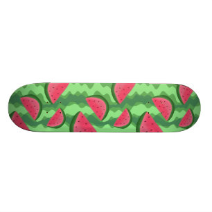 Wassermelone schneidet Muster Skateboard