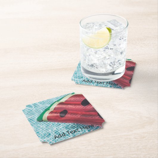 Wassermelone Schwimmbad im Schwimmbad Untersetzer (Vor Ort)