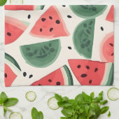 Wassermelone Seamless Muster Hintergrund Geschirrtuch (Gefaltet)