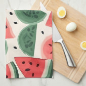 Wassermelone Seamless Muster Hintergrund Geschirrtuch (Viertel Falte)