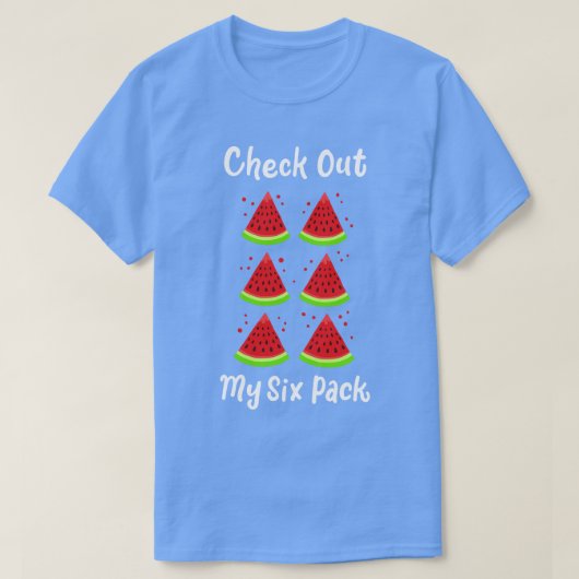 Wassermelone Six Pack Workout T-Shirt (Design vorne)