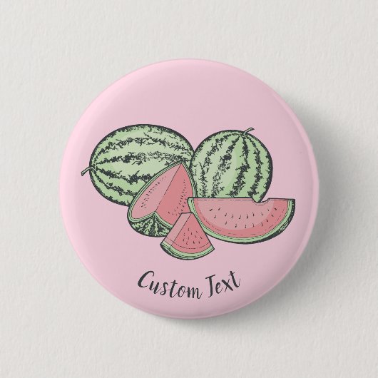 Wassermelone Sketches Button (Vorderseite)