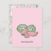 Wassermelone Sketches Postkarte (Vorne/Hinten)