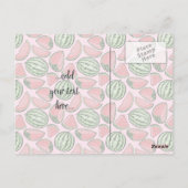 Wassermelone Sketches Postkarte (Rückseite)