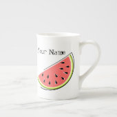 Wassermelone Slice 2 Monogramm Porzellantasse (Rechts)