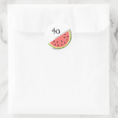 Wassermelone Slice Age 40 Aufkleber rund (Tasche)