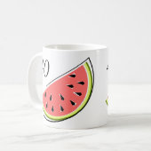 Wassermelone Slice Age 40 Kaffeetasse (Vorderseite Links)