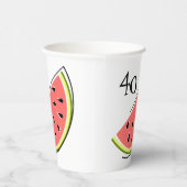Wassermelone Slice Age 40 Pappbecher (Rechts)