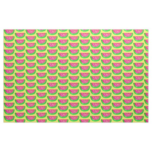 Wassermelone Slice Aquarellobst Pop Art Stoff (Yard (91,4 cm))