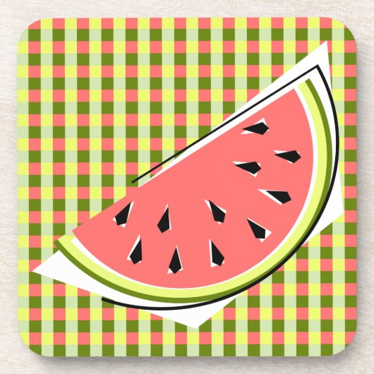 Wassermelone Slice Getränkeuntersetzer (Vorderseite)