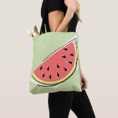 Wassermelone Slice Green Tobag rosa Rücken Tasche (Von Nahem)