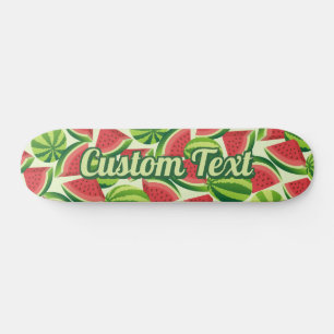 Wassermelone Slice Nahtlose Hintergrundskateboard Skateboard