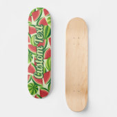Wassermelone Slice Nahtlose Hintergrundskateboard Skateboard (Vorderseite)