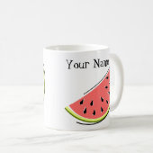 Wassermelone Slice Name Kaffeetasse (VorderseiteRechts)