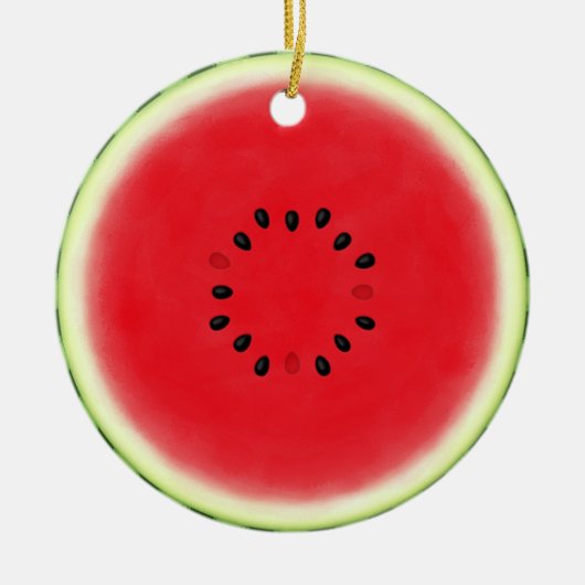 Wassermelone Slice Personalisiert Keramik Ornament (Vorne)