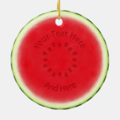 Wassermelone Slice Personalisiert Keramik Ornament (Hinten)
