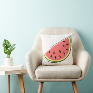 Wassermelone Slice Quadratzoll Rückseite Kissen