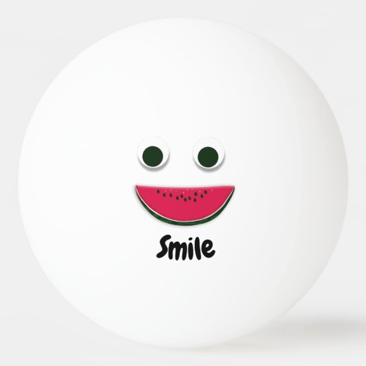 Wassermelone Slice Smile, Funny Tischtennisball (Vorderseite)