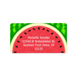 Wassermelone Slice Sommer Früchte mit Rind Adressaufkleber