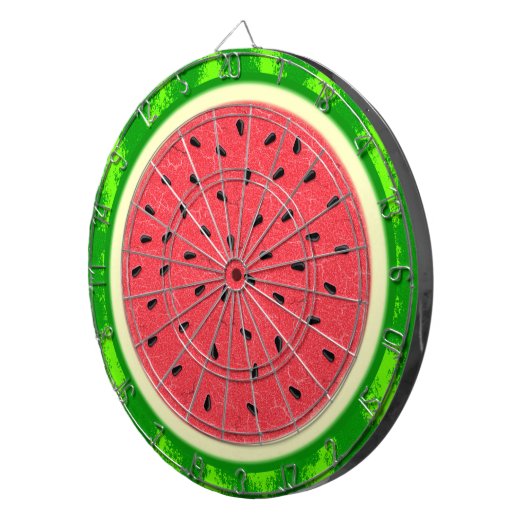 Wassermelone Slice Sommer Früchte mit Rind Dartscheibe (Vorderseite rechts)