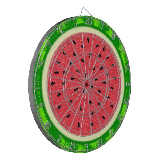 Wassermelone Slice Sommer Früchte mit Rind Dartscheibe (Vorderseite Links)
