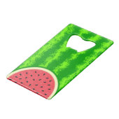 Wassermelone Slice Sommer Früchte mit Rind Geldkarten Flaschenöffner (Vorderseite Schrägansicht)