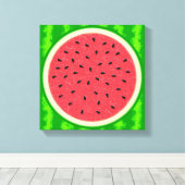 Wassermelone Slice Sommer Früchte mit Rind Leinwanddruck (Insitu (Holzboden))