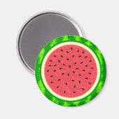Wassermelone Slice Sommer Früchte mit Rind Magnet (Vorderseite/Rückseite)
