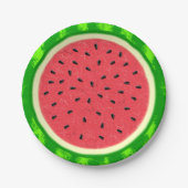 Wassermelone Slice Sommer Früchte mit Rind Pappteller (Vorderseite)